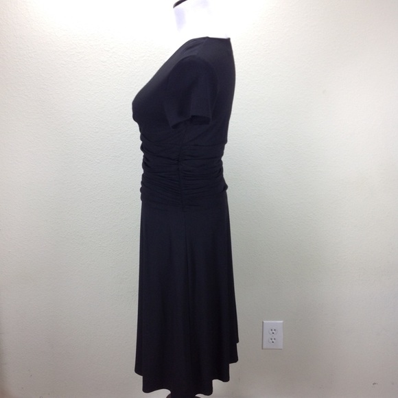 NWT Harold's Black Short Sleeve A-Line Dress - Picture 2 of 5